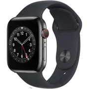 Apple Watch Series 6 44mm Graphite Stainless Steel Case GPS + Cellular [~Renewed]