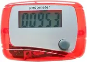 Red Portable Counter Mini Digital LCD Pedometer Sports Walking Running Step Counter Meter Walking Distance Miles, Calorie Counter, Daily Target Monitor, Exercise Time Pedometers Fitness Technology