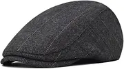 [Cozyan] Men's Flat Cap Newsboy Beret Herringbone Flat Cap Beret Cap Warm Men's Gatsby Caps Beret Cap Men's Flat Cap Peaked Cap Newsboy Flat Cap