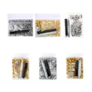 100Pieces 6mm/8mm/10mm Grommet Eyelets Kits with Tool for Leathers Fabric Belt