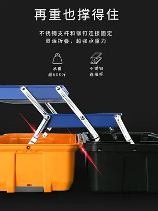 工具箱五金大號工業級維修家用空電工多功能三層折疊收納盒