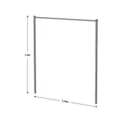 Hills Folding Post Kit - Woodland Grey (New 2.4m Height)