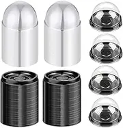 iDopick 100 Sets Mini Cupcake Box with 100 Sticks Clear Plastic Cupcakes Containers Muffin Mooncake Holder Individual Mini Dessert Containers with Dome Lid Disposable Cookie Single Box (Black)