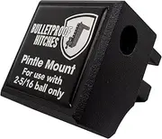 Bulletproof Hitches Trailer Hitch Pintle Attachment Rated to 30,000lbs (Solid Steel, Black Textured Powder Coat)