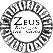 Zeus King Of The Gods - 100 Pack Circle Stickers 3 Inch - Mythology Greek