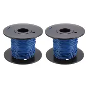 24AWG Gauge Stranded Hook-Up Wire PVC Tinned Copper Wire Spool 30m/100ft Blue