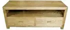 SOLID OAK NATURAL OR BROWN ETU TELEVISION ENTERTAINMENT UNIT TV STAND 140CMS.