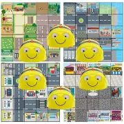 6 Bee-Bot Robot with 4 Activity Play Mats, STEM Coding Toy Robotics for Kids 3+