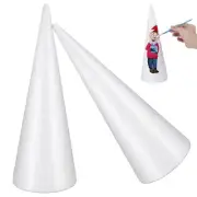2PCS Christmas Foam Tree Cones for DIY Crafts Large Craft Foam Cone 12 Inch C...