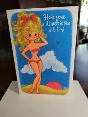 Vintage American Greeting Card Get Well Humor