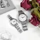 CITIZEN / 機械錶 自動上鍊 日期星期 不鏽鋼手錶 情人對錶 白色 40mm+29mm