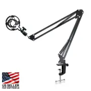 LSP Microphone Suspension Boom Arm Stand/Clip/Shock Mount for Broadcast Studio