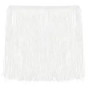 5 Yards 8 Inch Chainette Fringe Trim Tassel Sewing Trim, White