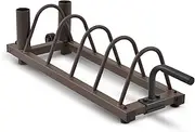 Steelbody Horizontal Plate and Olympic Bar Rack Organizer with Steel Frame and Transport Wheels STB-0130