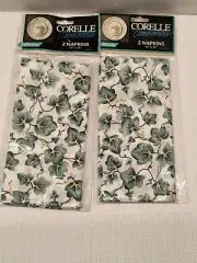 Corelle Coordinates Napkins Ivy Pattern 4 Napkins 17" x 17"