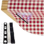 Tablecloth Clips for Thick Tables 6 Pack, Invisible Magnets Picnic Table Cloth Holder Clip Indoor Outdoor Large Clamp for Dining Tables Bench Cover Party Restaurant Camping RV Essential Accessories