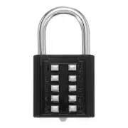Push Button Combination Padlock 10-Digit 5-Position Lock Black