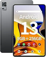 SGIN 12 Inch Tablet, 8GB RAM 256GB ROM, Android 13 Tablet, Octa-Core 2.0Ghz Processor, 2000 * 1200 FHD IPS, 5MP+13MP Camera, 8000mAh, GPS, WiFi, Bluetooth (Gray), T12S