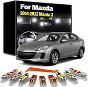 LED Interior Bulbs Kit, For 2004-2012 2013 Mazda 3 Trunk Map Dome License Plate Light Car Lighting