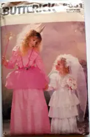 BUTTERICK PATTERN 6851 COSTUME GIRLS SIZES SM MD LG XL UNCUT FF VINTAGE 1988
