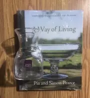 Simon Pearce Crystal Glass 5" Inch Flower Vase & Cookbook Woodbury Line Rare NEW