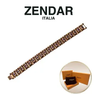 【ZENDAR】4顆純鍺 健康鈦鍺玫瑰金鍺石鑽手鍊精品 附送禮提袋(M號 22714)