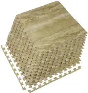 12-Pack Marble Grain Foam Tiles - DIY Installation - Interlocking Floor Yoga Mat