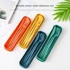 Wheat straw Tableware travel set Portable Utensil Box Chopsticks Set Travel