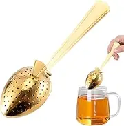Stainless Steel Tea Infuser -Stainless Steel Snap Spoon Tea Leaves Infuser,Tea Interval Diffuser Steeper for Tea Lovers, Home, Travel Brewing