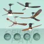 【1 Year Warranty】52'' 56'' 60'' Designer Ceiling Fan DC Motor w/ Remote Control