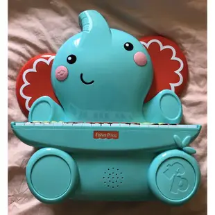 費雪大象鋼琴 寶寶的音樂初體驗 （開關有瑕疵）需開鍵再壓一下～不介意再購買