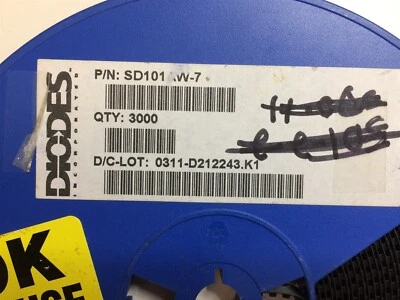 SD101-AW-7 DIODES INC SD101-AW DIODE SCHOTTKY 60V 15MA SOD123 SMD 100 PIECES
