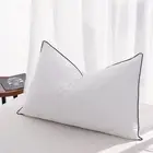 Flat Goose Feather Down Pillows for Sleeping Standard Size Set of 1, Thin Hot...