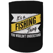 Alcohol Stubby Holder - Fishing Thing Fish - Funny Novelty Birthday Gift Joke Beer Can Bottle