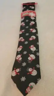 Holiday Traditions Snowmen & Snowflakes Mens Neck Tie