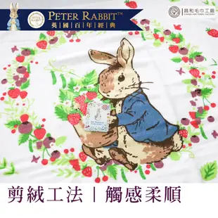 《PETER RABBIT》彼得兔絨棉印花草莓小浴巾禮盒【台灣製】【正版授權】【輕薄款】