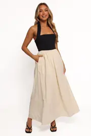 [PUP4] Jayden Maxi Dress - Black Cream S black