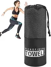 Fast Drying Beach Towel | Microfiber Travel Bath Towel - Portable Washing Cloth, Camping Accessories, Sandproof Workout Gear for Exercise Fitness