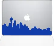 The Decal Guru Seattle City Skyline Decal Vinyl Sticker, 13" MacBook Pro
