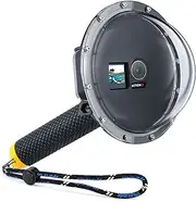 YALLSAME Dome Port for DJI Osmo Action 3/4/5 Pro Camera, 147ft Waterproof Housing Case with Floating Hand Grip for Osmo Action 5Pro/4/3, Diving/Snorkeling Accessories for Underwater Recording