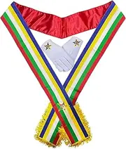[JEVVY CRAFTS] OES Sash-Masonic Order of Eastern Star Sash - Five Colors with Free Cotton Gloves