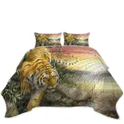 Wild Animal Art Tiger at Sunrise Dawn Coverlet