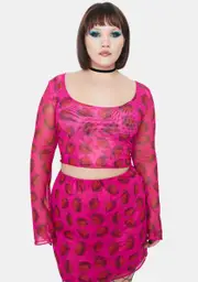 [NGOrder] Plus Strawberry Mesh Top