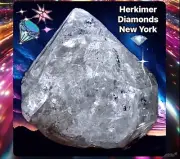 218gms Large Natural Herkimer Diamond Quartz Crystal with Keyholes, New York ✨