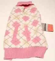 Kyeese Wear Dog Sweater Clothes Turtle Neck Knit Argyle 14" Back Length