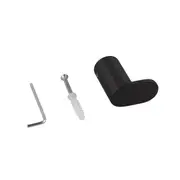 Rushy Black Round Robe Wall Mounted Hook