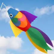 40-Inch Rainbow Fish Windsock - Outdoor Garden and Patio Decoration