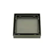Radiant Centre Square Floor Waste - Tile Insert - 100mm x 100mm - Gun Metal Grey (74mm outlet)