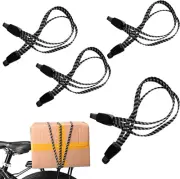 4Pcs Elastic Bike Strap, 26.8Inch Adjustable Bicycle Bungee Cords with Hooks Wea