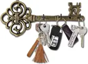 Comfify Key Holder for Wall - Cast Iron Skeleton One Size, Gold with Black